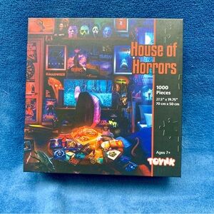 House of Horrors and Scary Movies 1000 Piece Jigsaw Puzzle By Rachid Lotf NEW!!